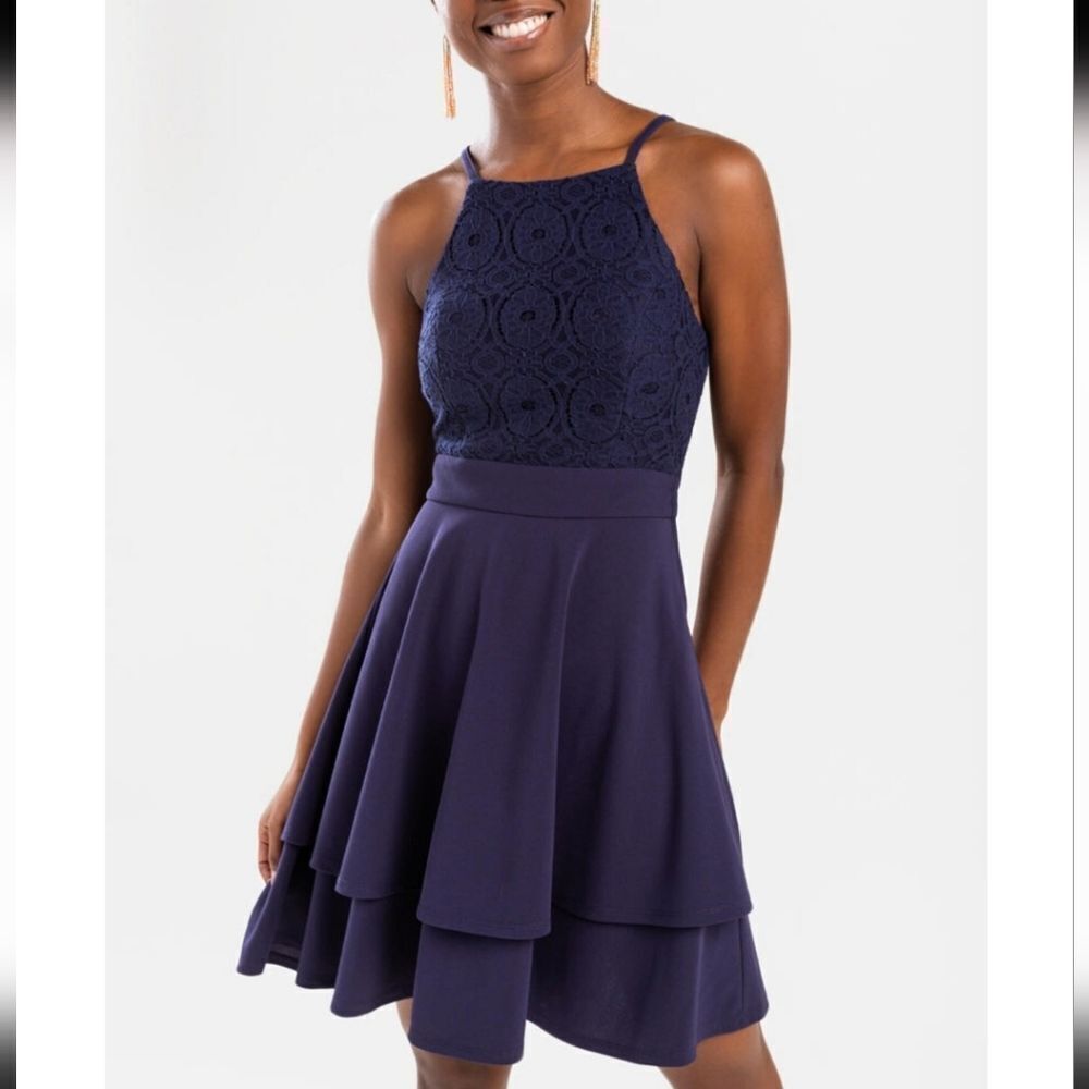 BRAND NEW DIANE LACE SLIT CUTOUT MINI DRESS - Picture 4 of 14